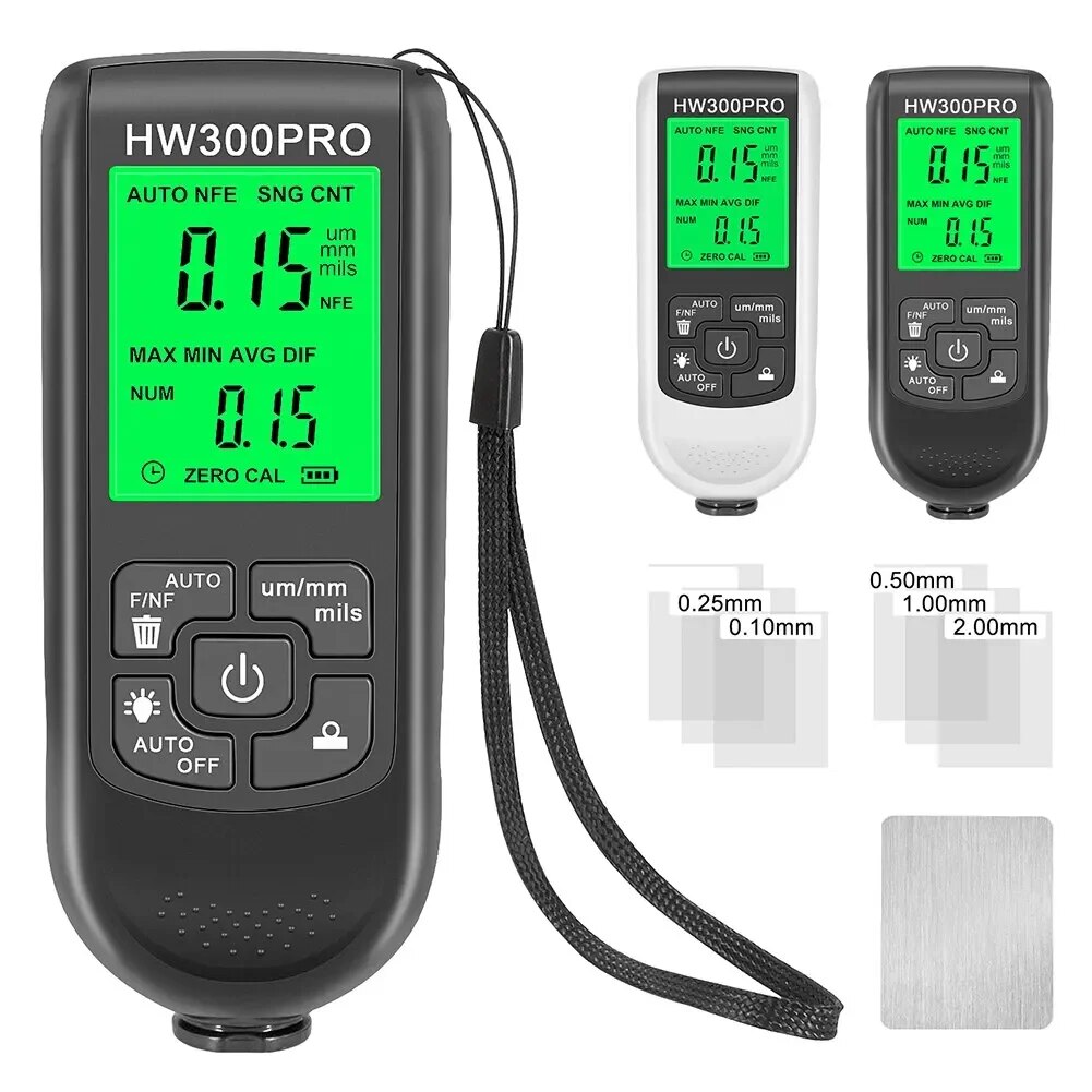 Paint Thickness Gauge - HW-300PRO 車の塗装膜自動膜厚計 0-2000UM Fe & NFe