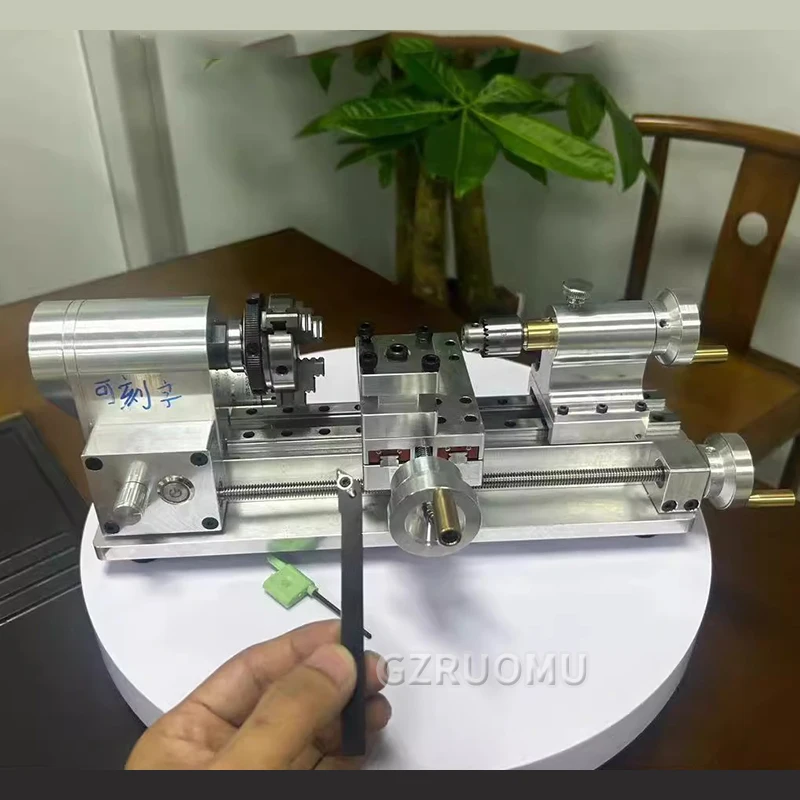 Brake Drum Lathe - DIY ミニ旋盤多機能家庭用木工自家製小型旋盤ポータブルデスクトップマイクロ旋盤 110V-220V 100-2500r/min