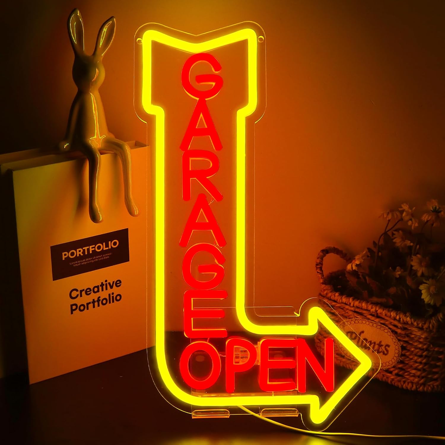    ガレージオープンネオンサインUSB電源LEDライト、 - Auto Repair Shop Open Today のレビューと価格