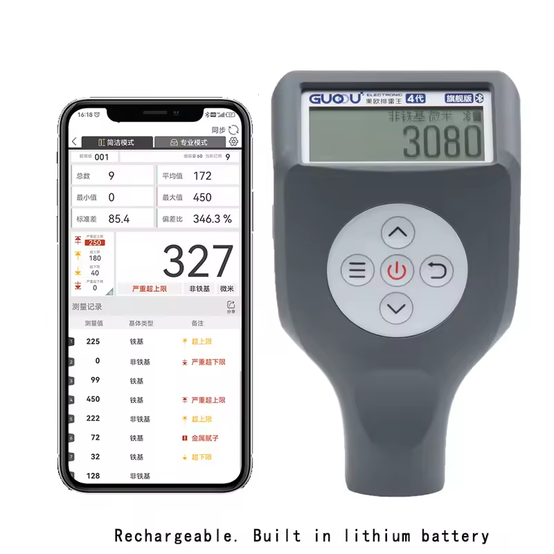    0-3000μm 0.1μm Fe NFe プローブ - Paint Thickness Gauge のレビューと価格