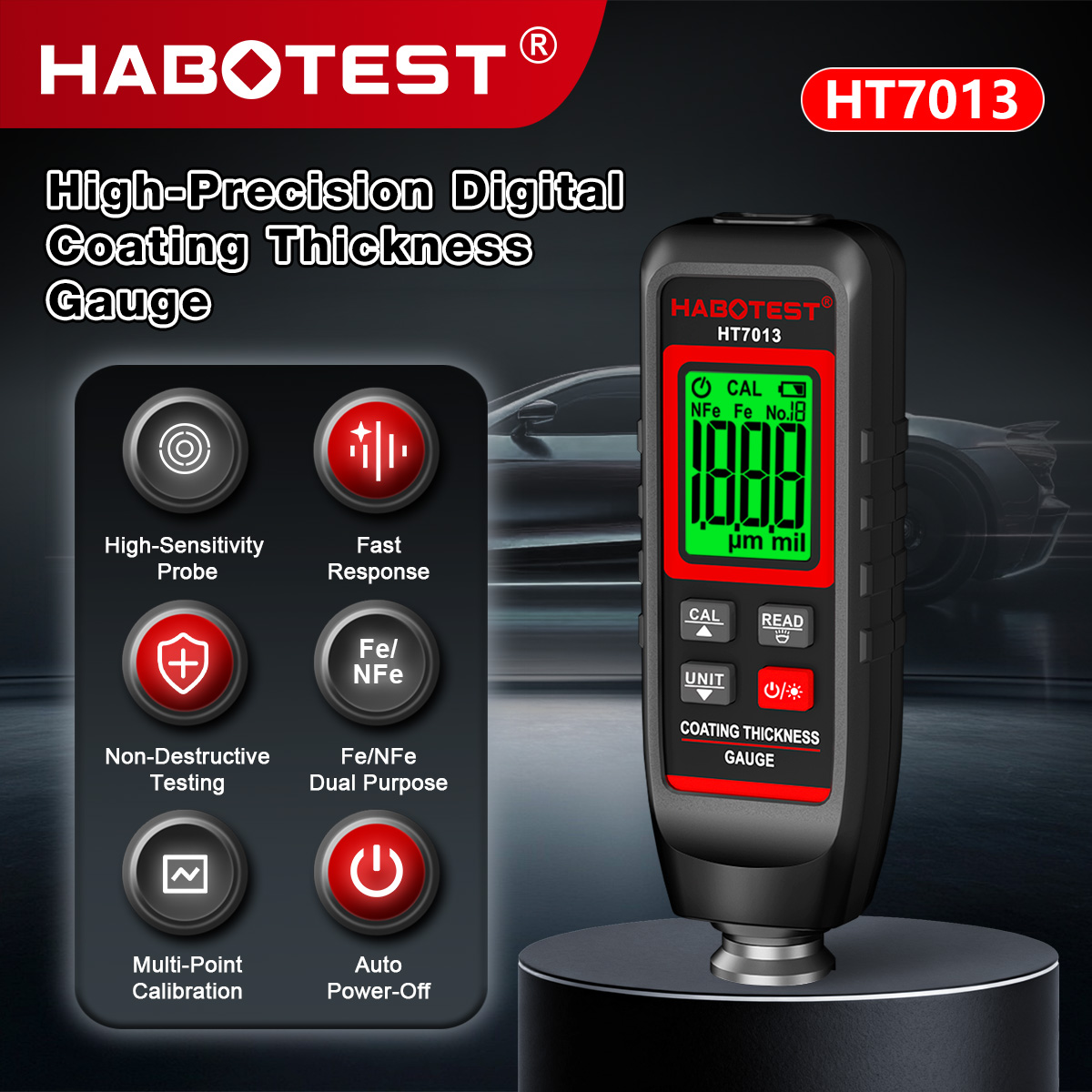 HABOTEST HT7013 コーティング厚さ計 0-15 - Paint Thickness Gauge のレビューと価格