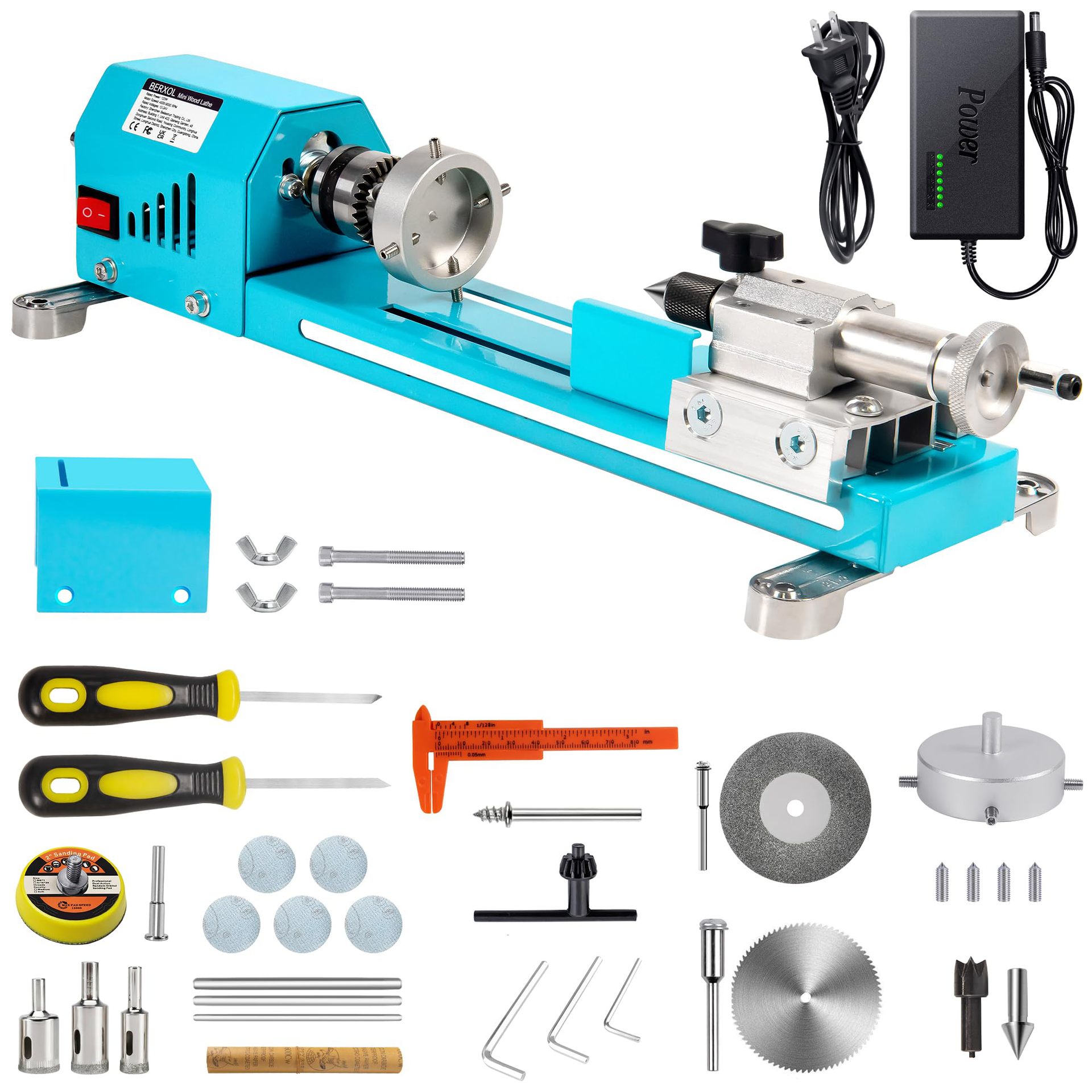 新型電動ミニ木工旋盤 - ビーズ研磨、研磨、ビーズ加工、木工 - Brake Drum Lathe のレビューと価格