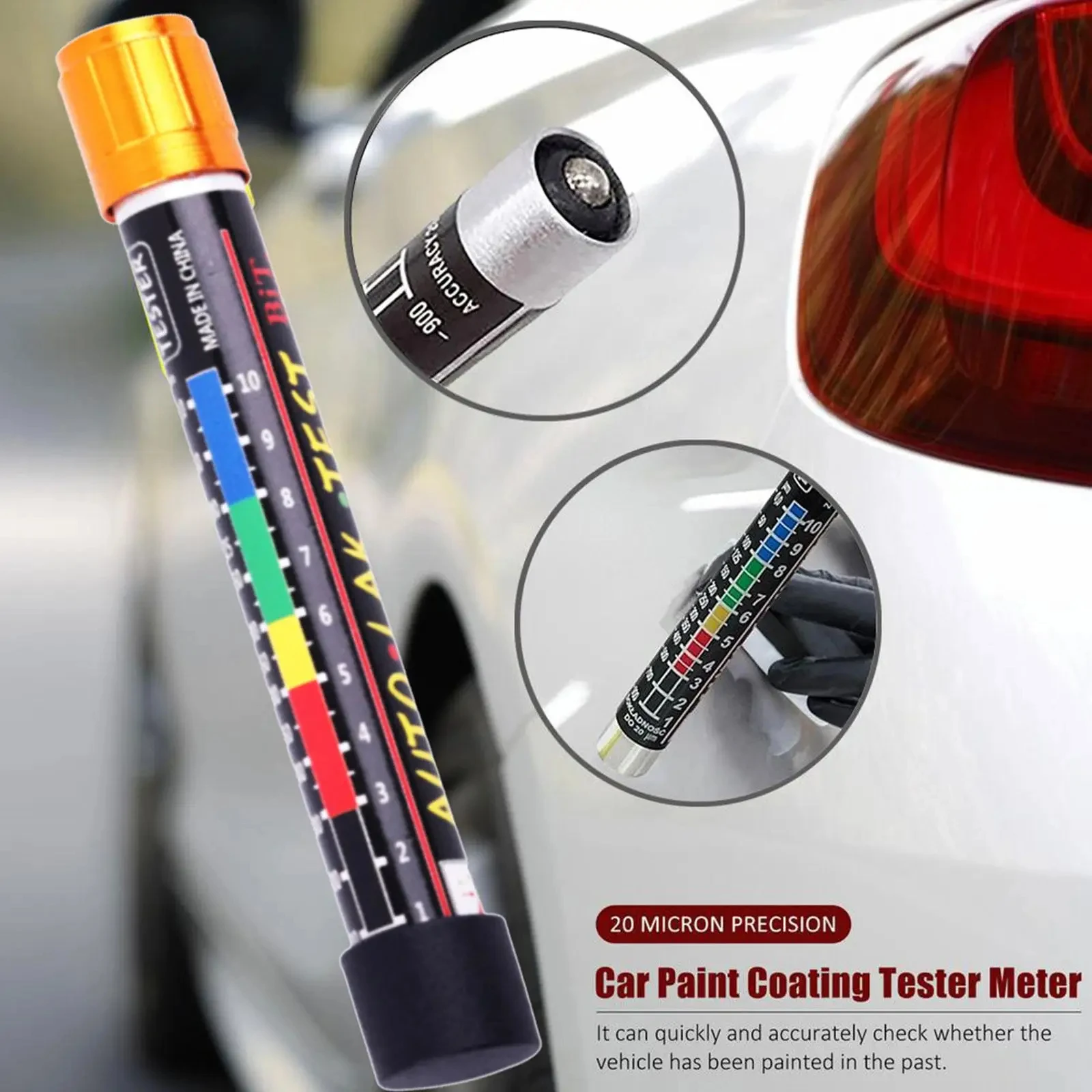 車の塗装厚さ測定器、磁気チップスケール付き塗装テスター、自動 - Paint Thickness Gauge のレビューと価格