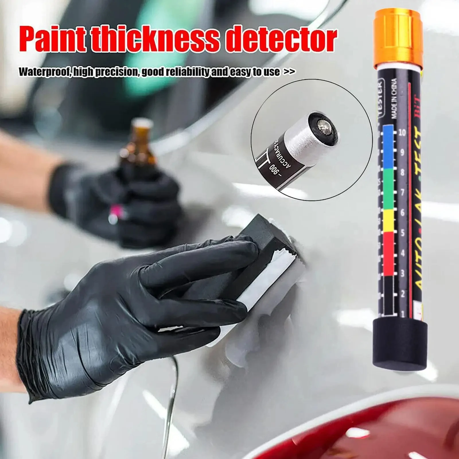 車の塗装厚さ測定器、磁気チップスケール付き塗装テスター、自動 - Paint Thickness Gauge のレビューと価格