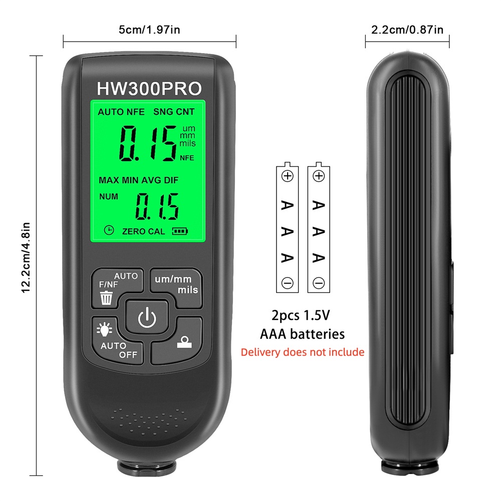 HW-300PRO コーティング厚さ計、LEDデジタル自動車 - Paint Thickness Gauge のレビューと価格